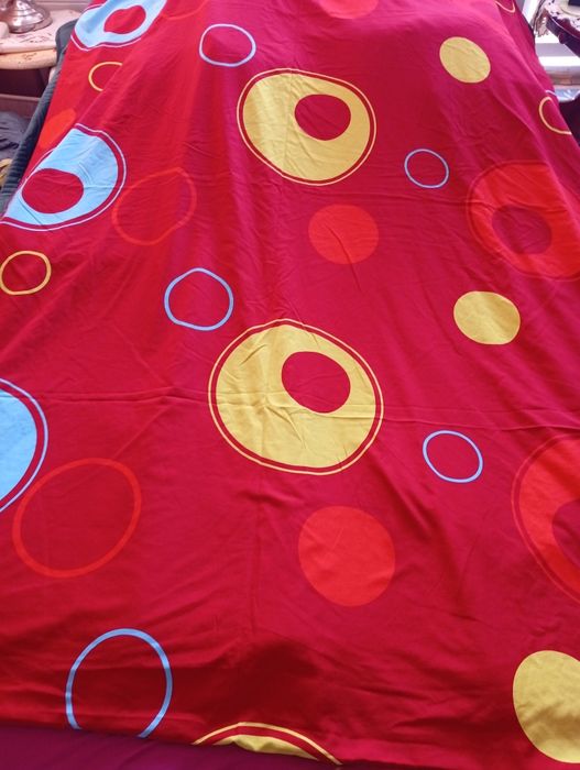 Komplet czerwonej pościeli z prasowanej flaneli