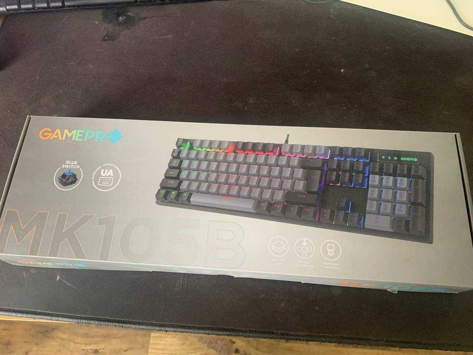Механическая клавиатура GamePro MK105B — RGB, Blue Switch