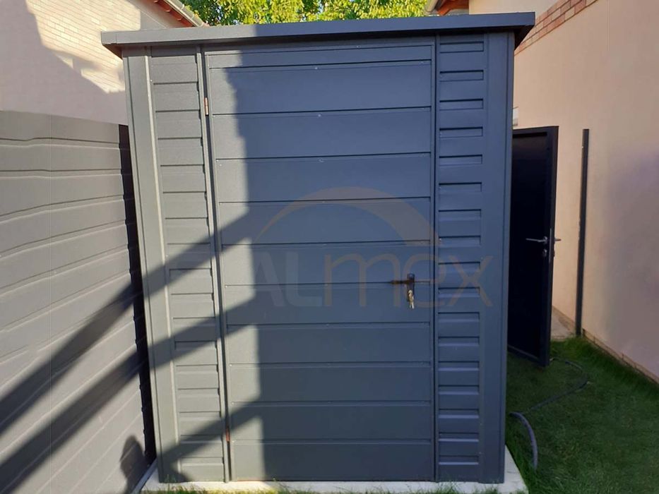 Składzik ogrodowy 1,5x2 / domek narzędziowy w kolorze grafitowym