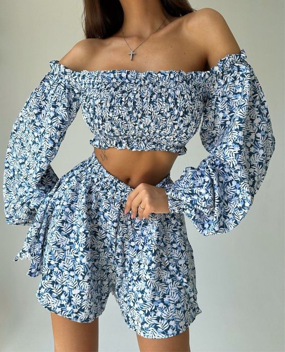 Літній костюм топ+юбка/шорти