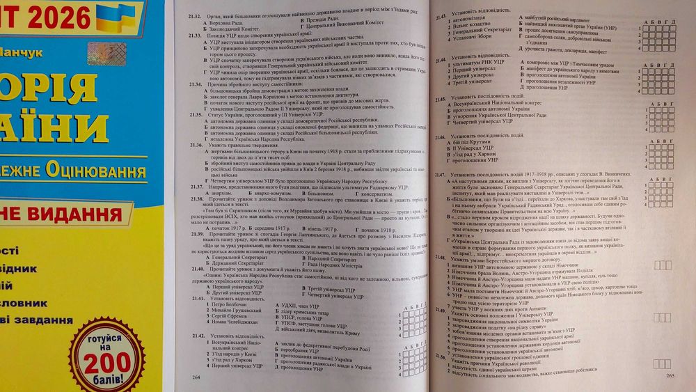 Історія України НМТ і ЗНО 2026 теорія і тести комплексне Панчук І