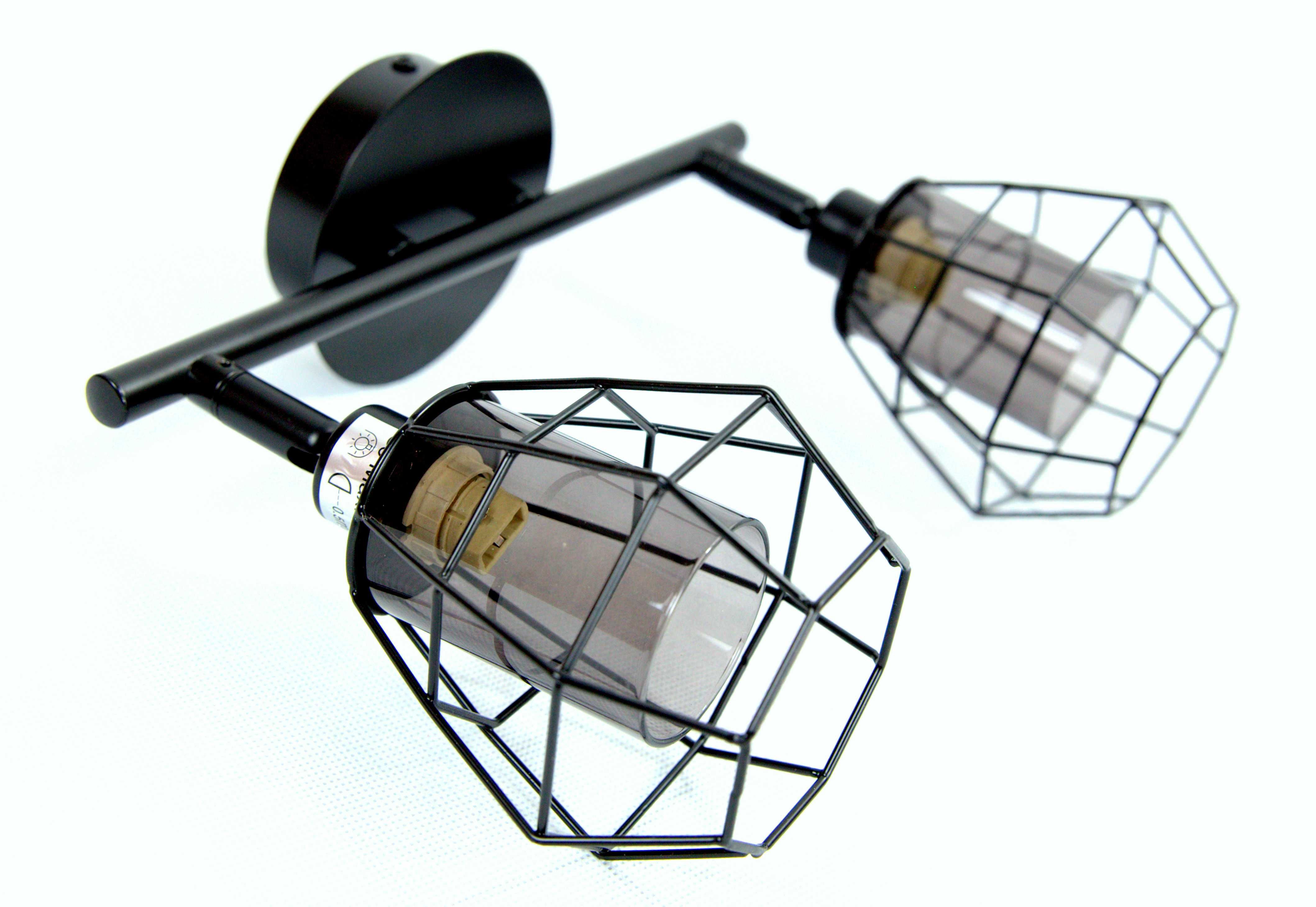 Lampa Baron Czarna Loft Nowa - 2 sztuki