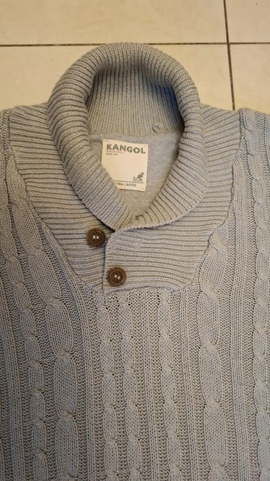 Sweter bawełna szary "KANGOL" rozm. L