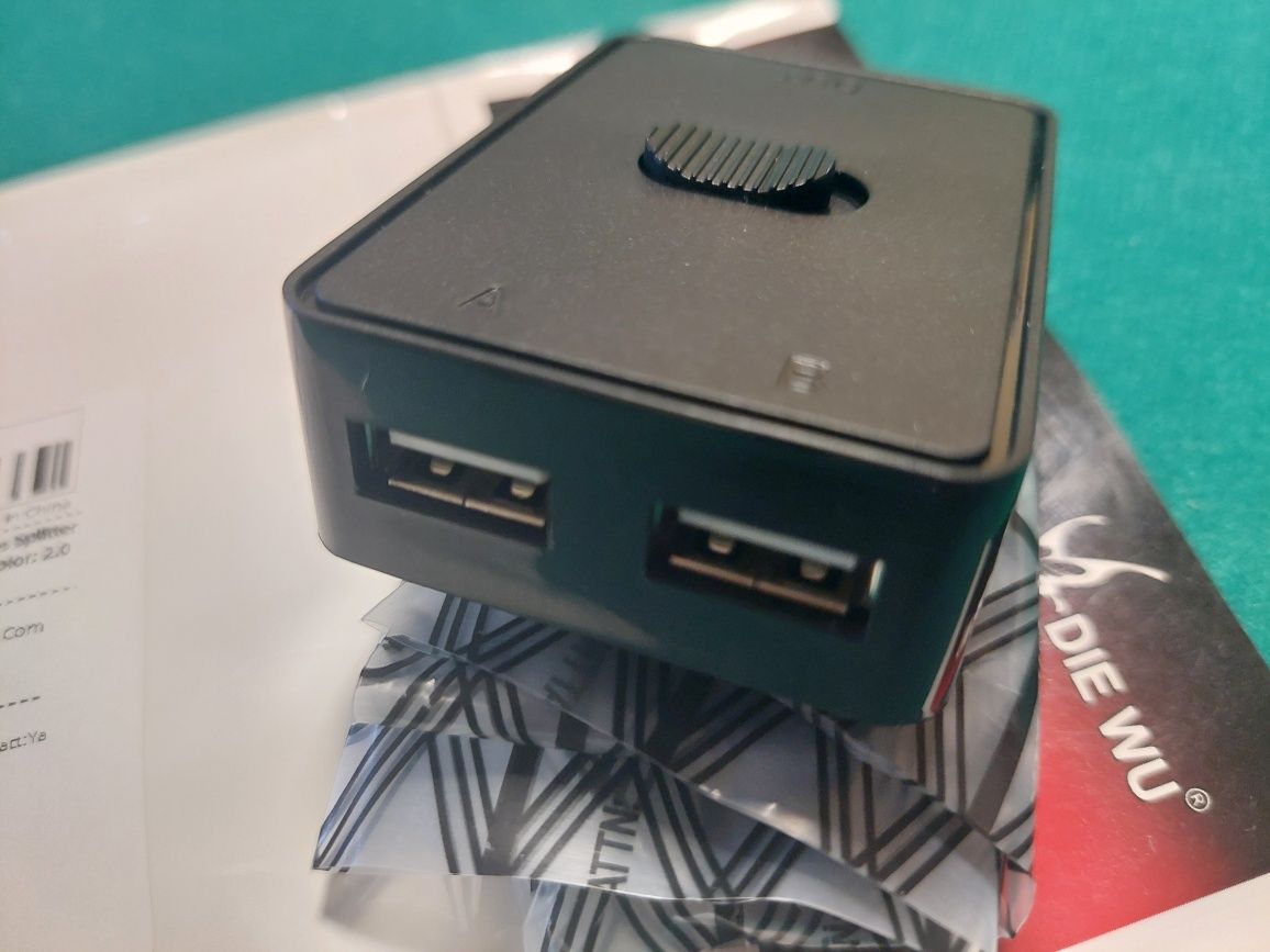 Hub splitter USB com interruptor para ligar  impressoras, discos, ...