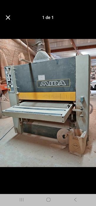 Lixadeira calibradora 2 rolos patim 1100 maquinas mida