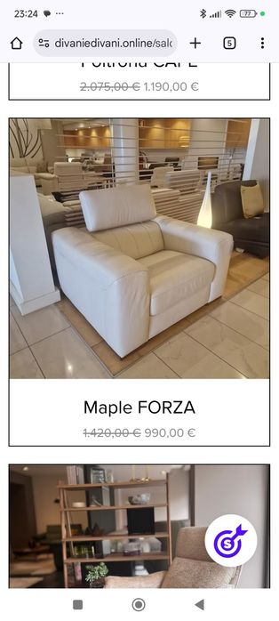 Sofá  e poltrona Divani e Divani