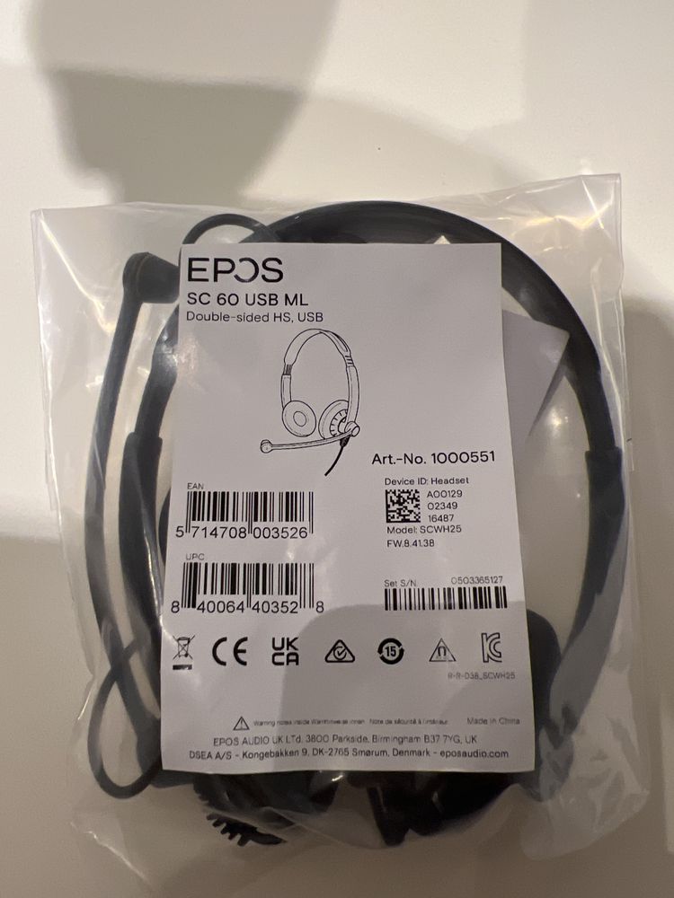 Słuchawki przewodowe z mikrofonem Epos SC 60 USB ML