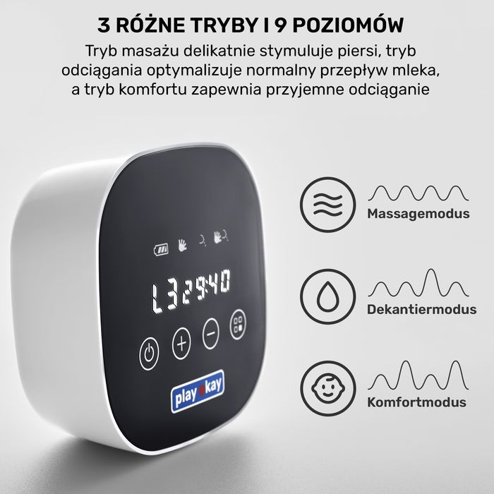 Laktator Elektryczny Przenośny, Cichy  - Bezbolesne, Podwójne