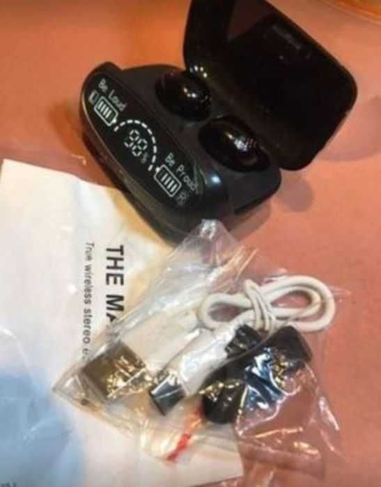 Вакуумные наушники с микрофоном М32 (Черный, Синий)