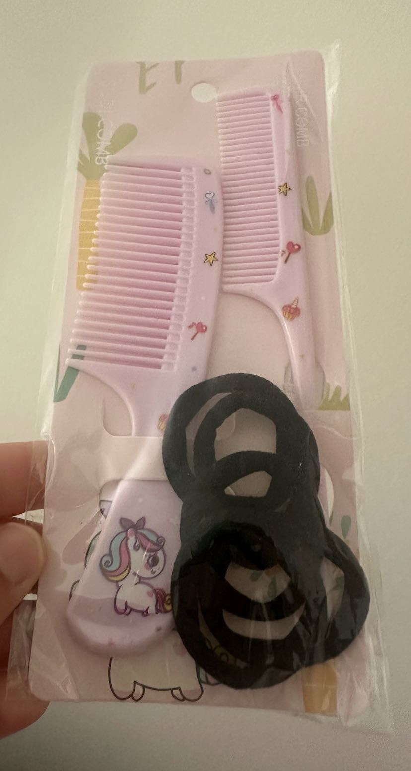 Conjunto Pentes Unicórnio + Elásticos