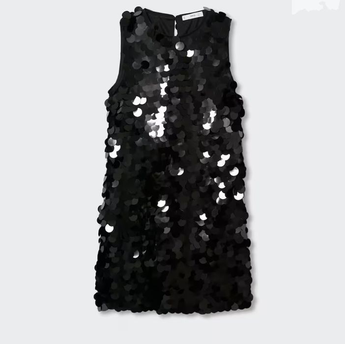 Vestido lantejoulas Mango