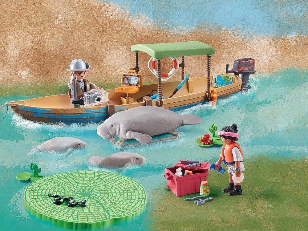Klocki Playmobil 71010 Wycieczka łodzią -Wiltopia. Zestaw 71 elem.