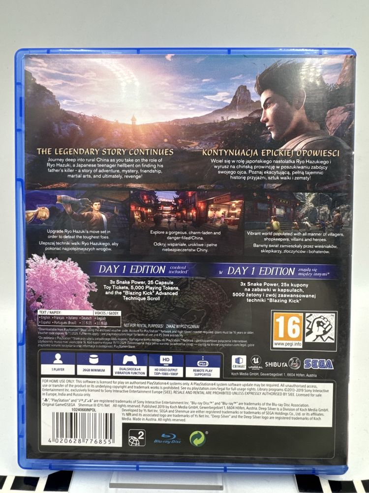 Shenmue 3 Ps4 Gwarancja