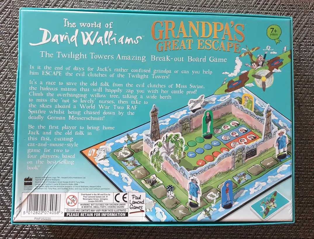 Gra planszowa puzzle książka David Walliams Paul Lamond po angielsku