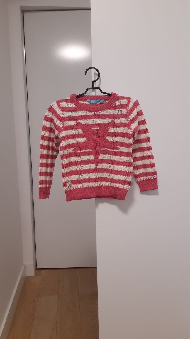SMYK Lief Różowy Sweter Dziewczęcy r. 92