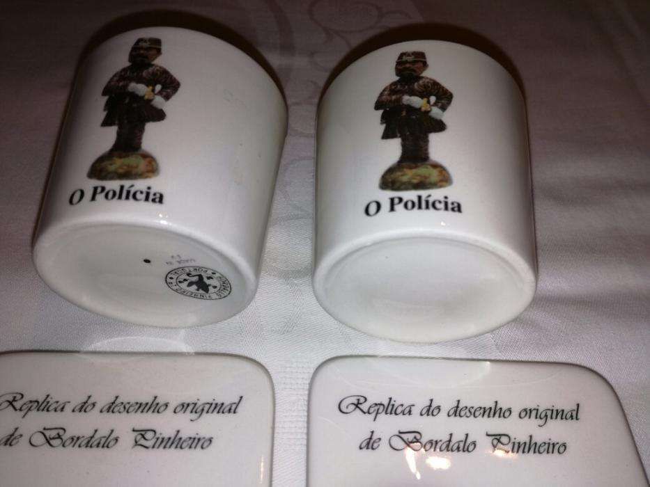 2 Taças de café réplica Bordalo Pinheiro - o Polícia