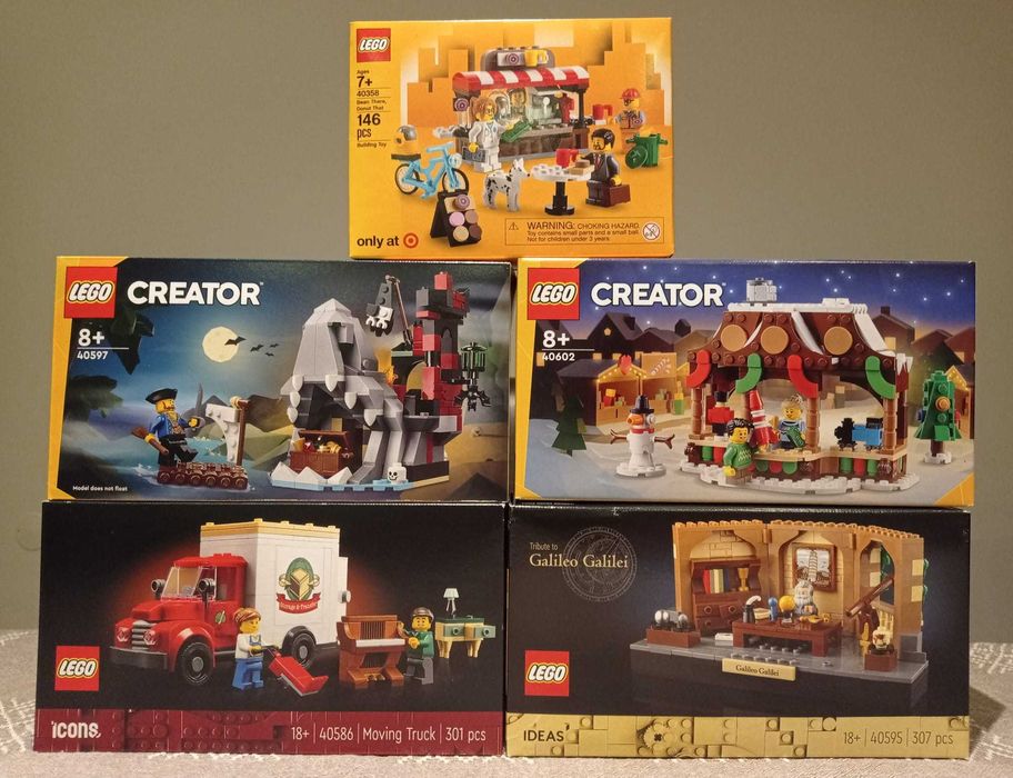 Pack Lego 40358, 40597, 40602, 40586, 40595