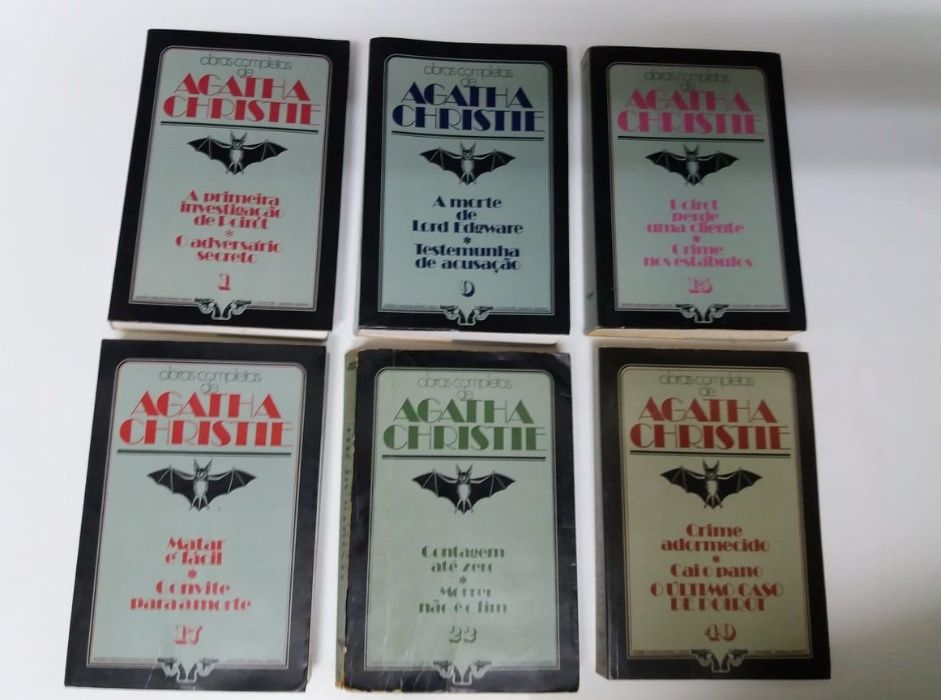 Livros de Agatha Christie- 3 volumes; 6 thrillers