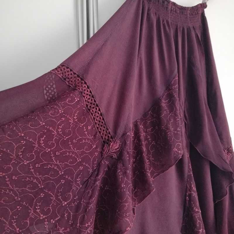 Elegancka garsonka sukienka 2-częściowa XL z koronkami z gipiurą