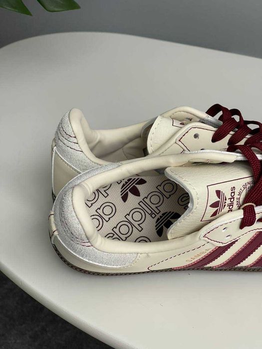 Кросівки Adidas Samba OG Wonder White Maroon premium