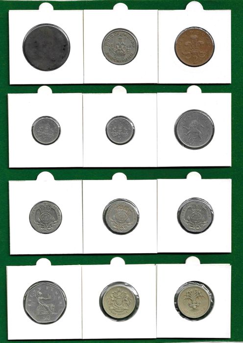 Coleção de (61) moedas - REINO UNIDO