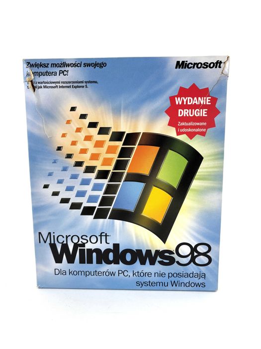 System Windows 98SE PL BOX - Oryginalne Pudełko Płyta Product Key