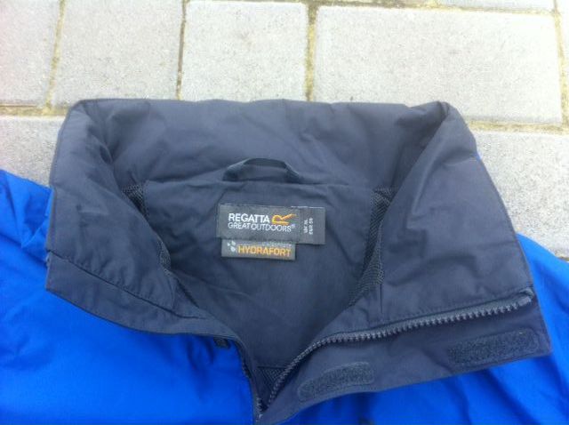 oryginalna niebieska kurtka przeciwdeszczowa z kapturem M L XL