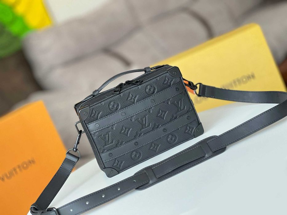 Louis Vuitton сумка мужская черная кожаная оригинал