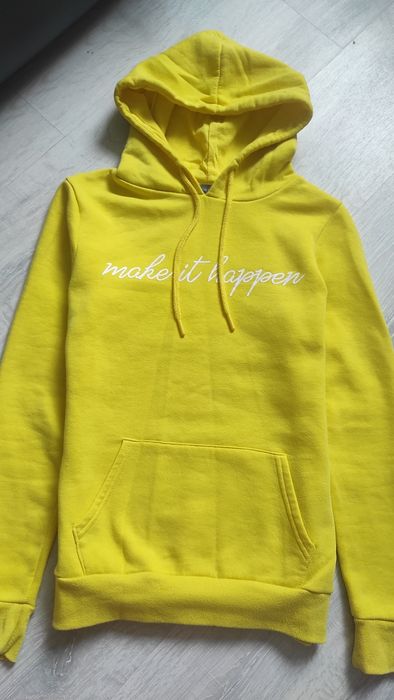 Жовте худі, реглан на флісі, худі на флісі