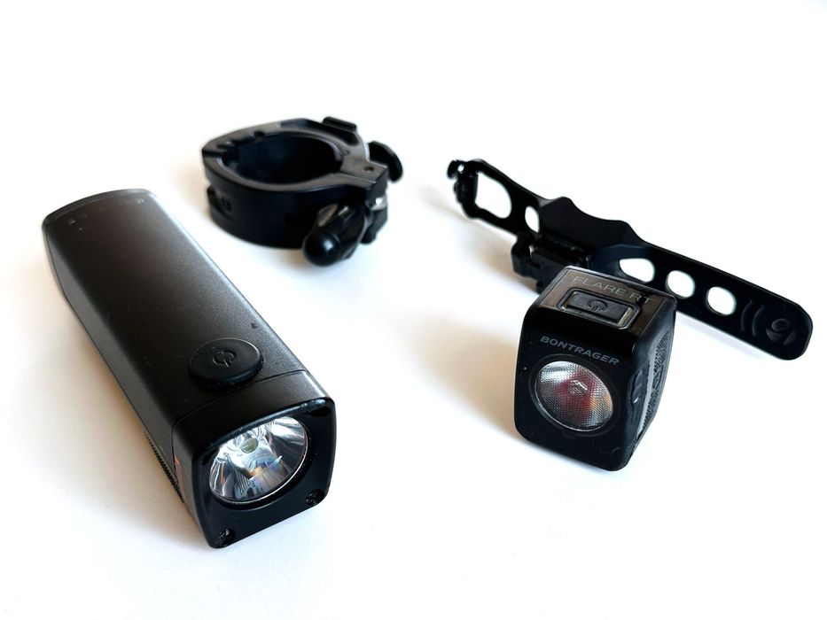 kit de luzes Bontrager Ion Pro RT e Flare RT - Bom estado