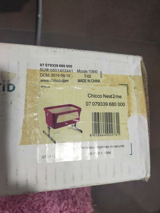 Berço Chicco "Next 2 Me" para desocupar - Urgente