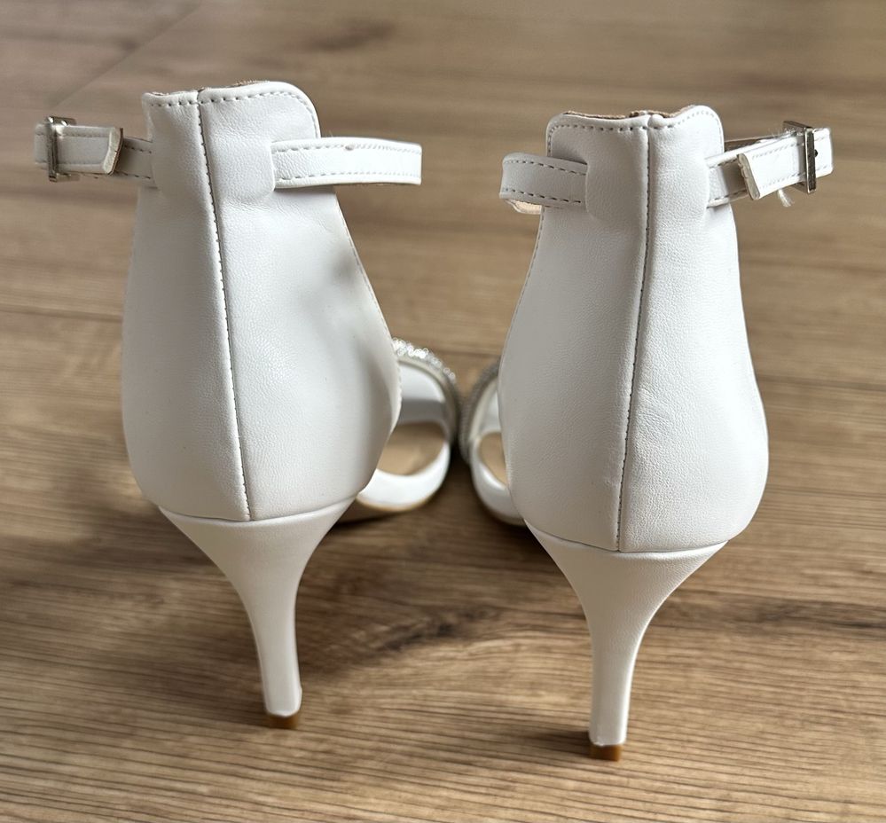 Buty na ślub obcas JENNY FAIRY białe 38 WYL3663-1A