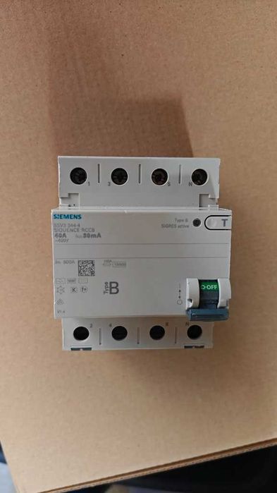 Siemens RCCB 5SV3 344-4 Type B 40A różnicówka RCD 30mA