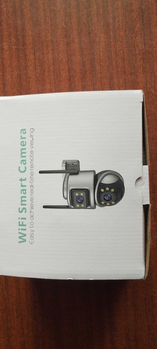 Поворотна подвійна камера відеонагляду WIFI inthernet 8MP