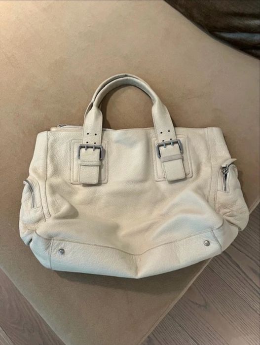 Mala pele Furla bege