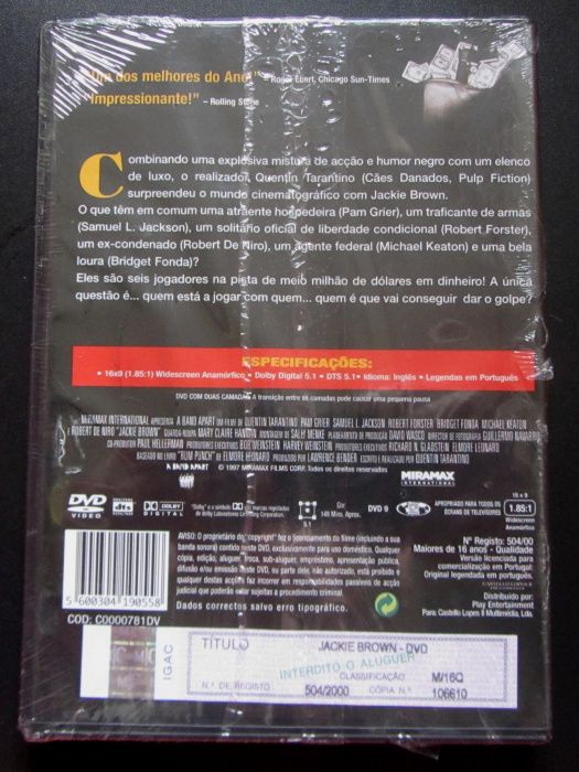 DVD "Jackie Brown" (NOVO)