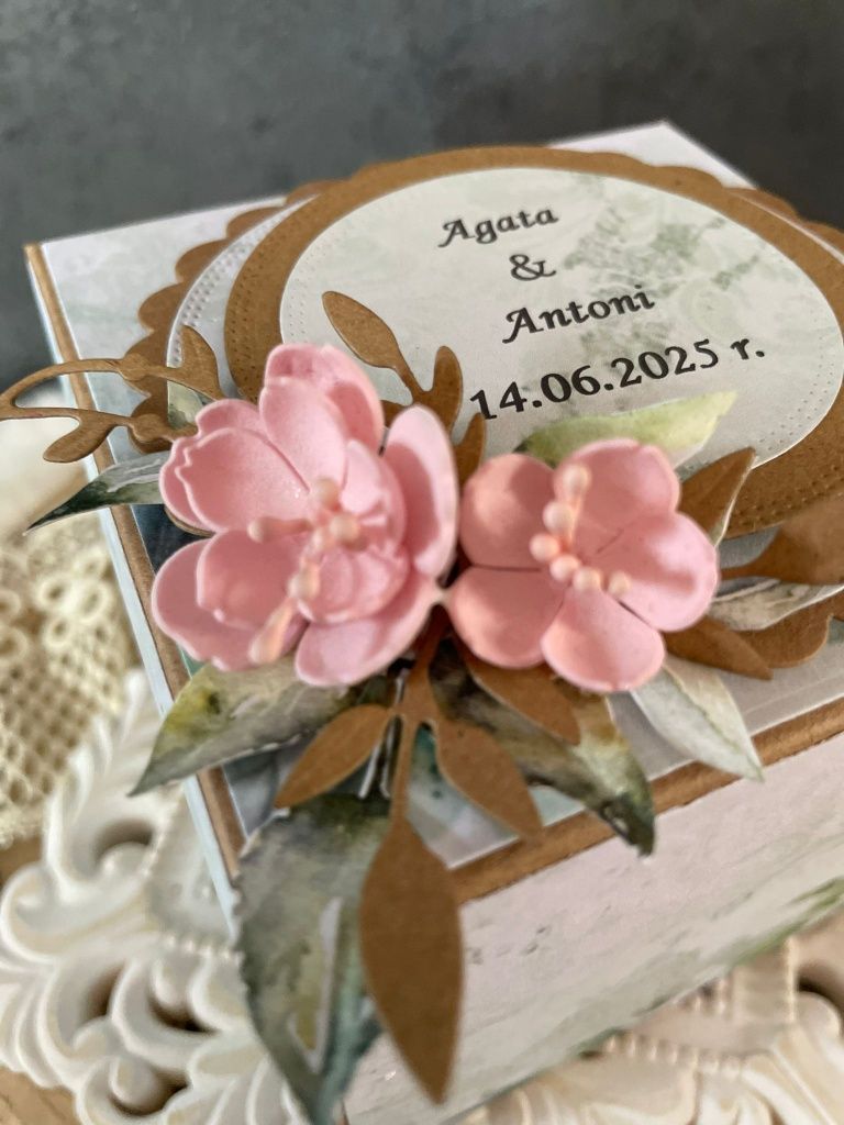 Pamiątka ślubna exploding box ślub boho