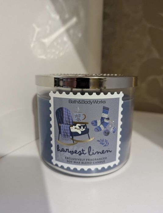 Bath and Body Works Свічка HARVEST LINEN