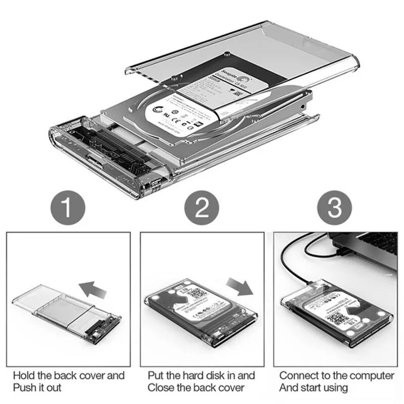 Корпус жёсткого диска HDD, SSD USB 3.0 на SATA lll внешний карман