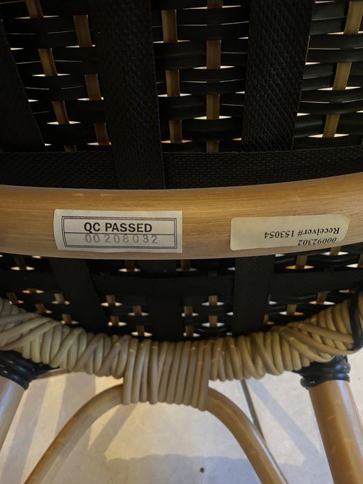 Krzesla bambusowe z oplotem made in USA
