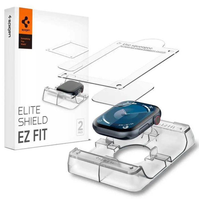 Защитная плёнка Spigen EliteShield EZ Fit 2-Pack для Apple Watch 10/11