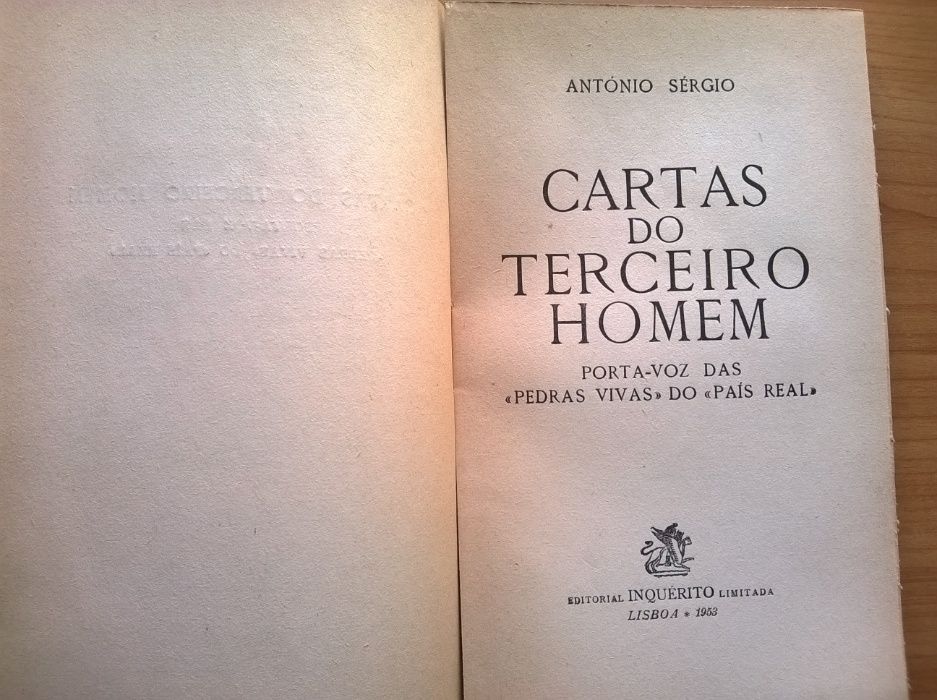 Cartas do Terceiro Homem (1.º vol.) - António Sérgio