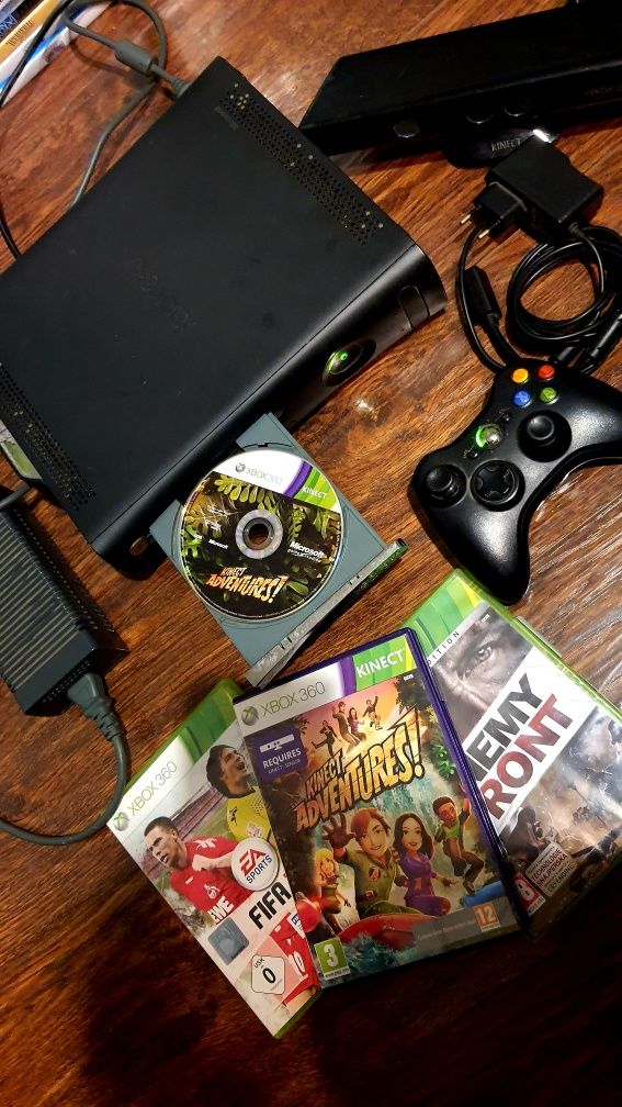 Xbox 360 Kinect gry pad komplet