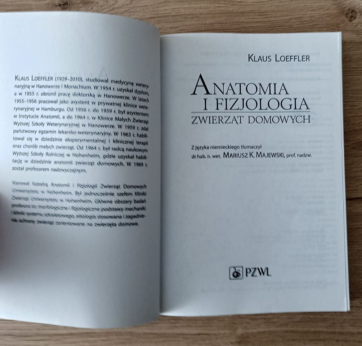 Anatomia i fizjologia zwierząt domowych Klaus Loeffler