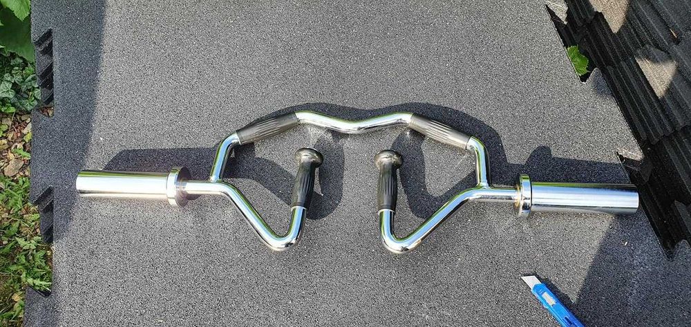 Gryf 51 FI Podwójny Łamany Biceps Triceps Siłownia Fitness NOWE