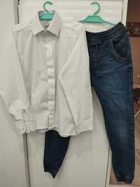 Elegancki zestaw Biała koszula i spodnie Reserved 146