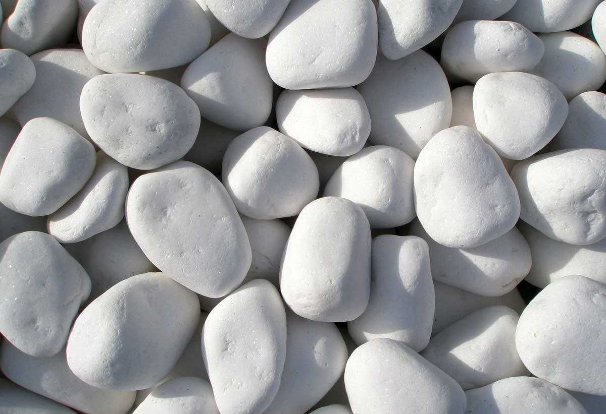 ŚNIEŻNOBIAŁY OTOCZAK Thassos Biały Kamień 1-2 cm 2-4 cm 4-8 cm 8-13 cm