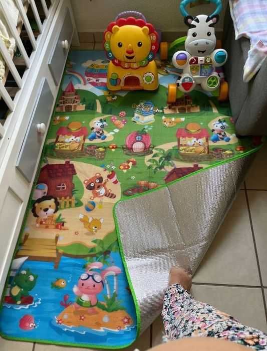 Дитячий барвистий ігровий килим 180*120*0.3 см