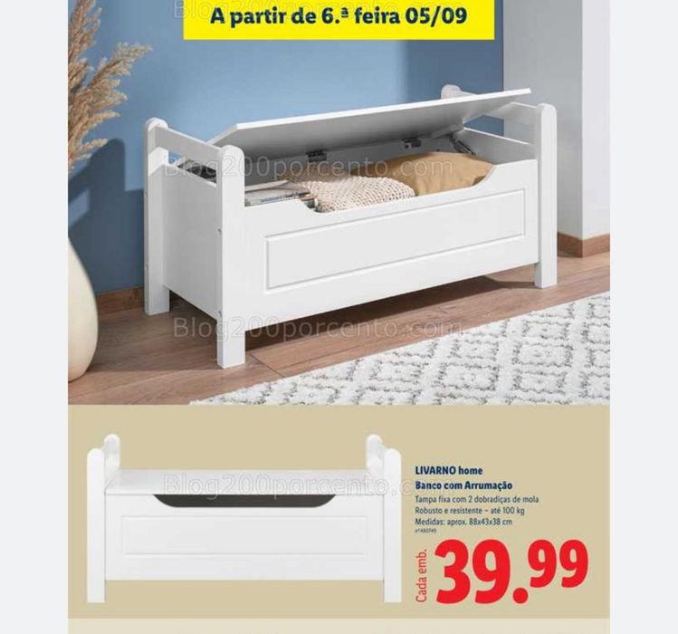 Banco com arrumação