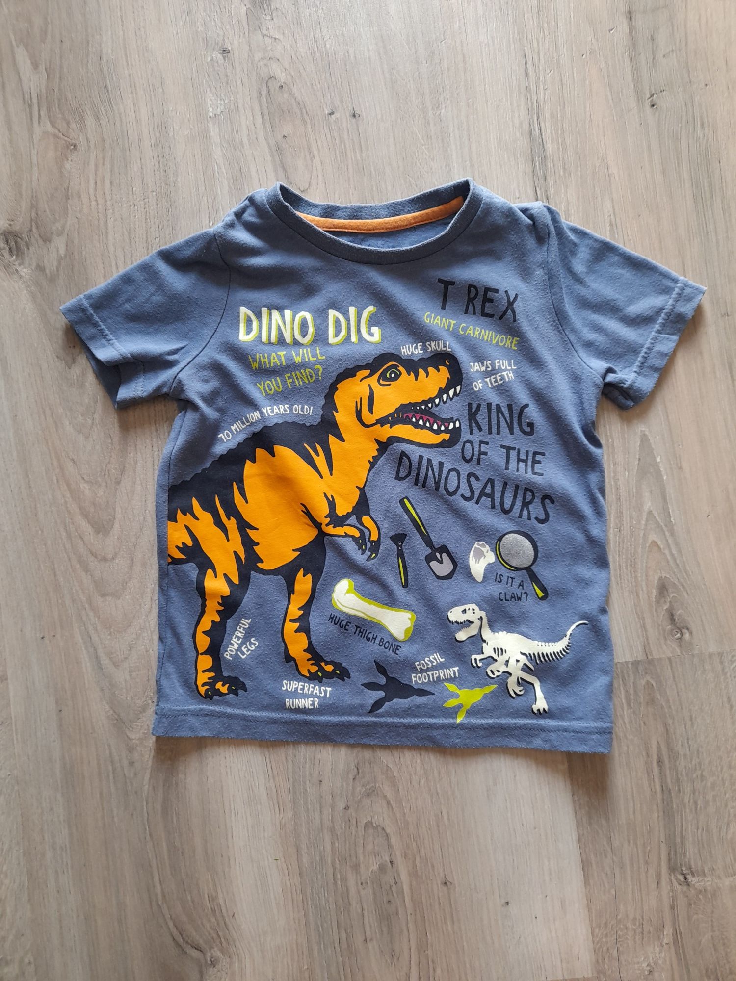 Chłopięcy t-shirt Nutmeg. Na 2-3 lata.  Dinozaury . Stan bardzo dobry